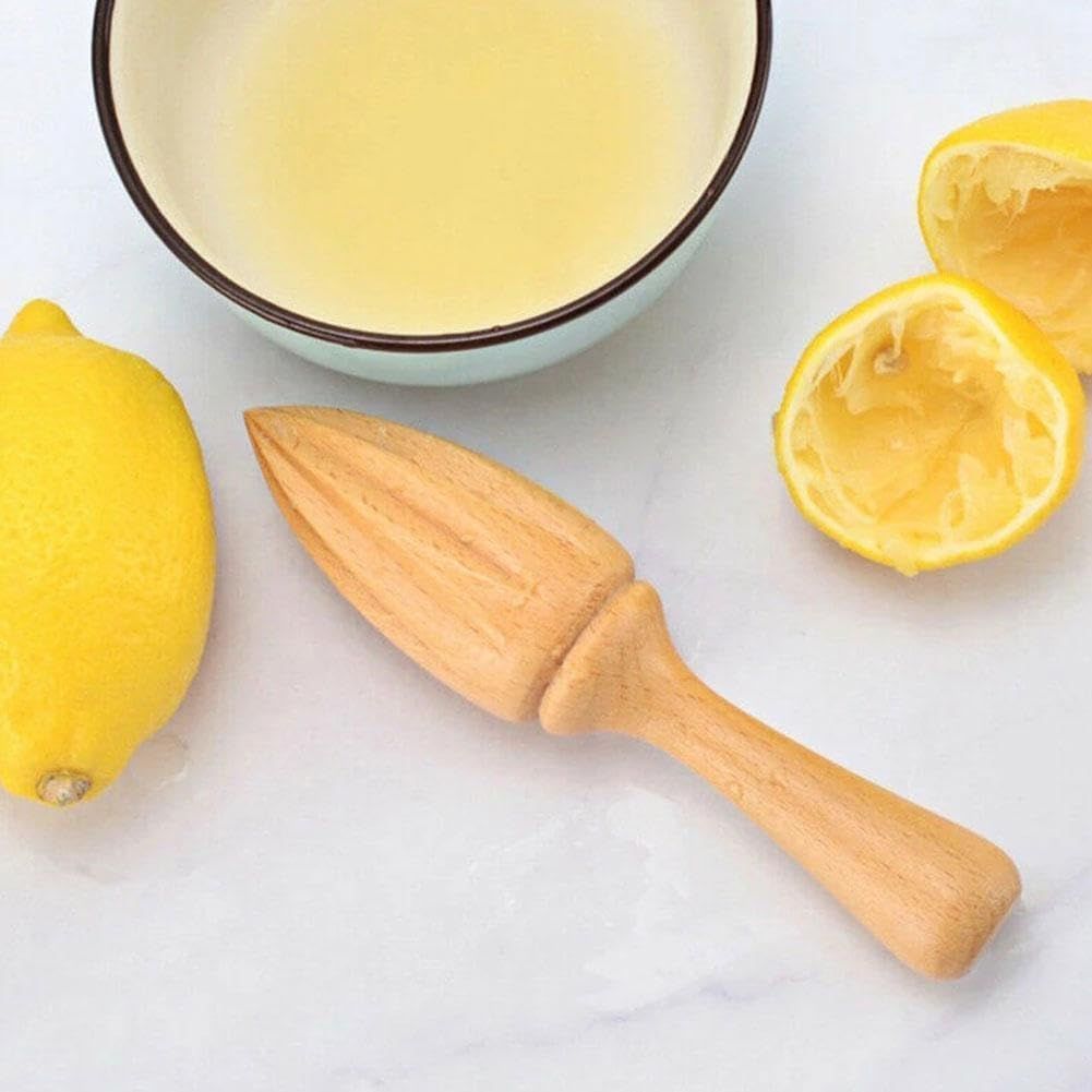 Wooden Citrus Reamer,Handheld Hand Citrus Lemon Juicer,Portable Fruit Squeezer,Kitchen Juicing Tool,Manual Orange Lemon Juice Reamer for Daily Home Bar Cafe Restaurant Use