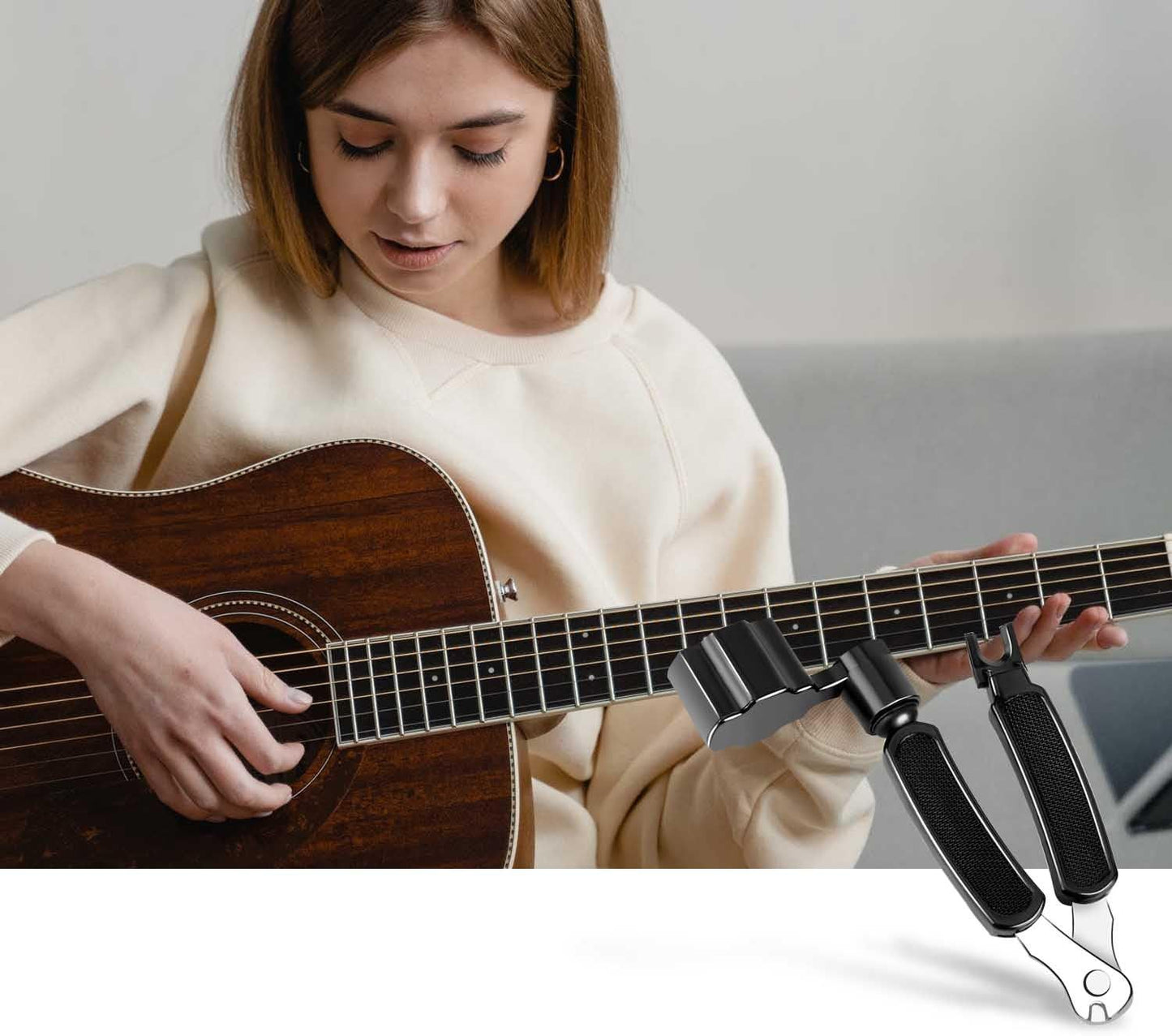 Guitar String Winder Cutter Pin Puller Multifunctional 3 In 1 Guitar Maintenance Tool String Peg Winder String Cutter Pin Puller Instrument Accessories