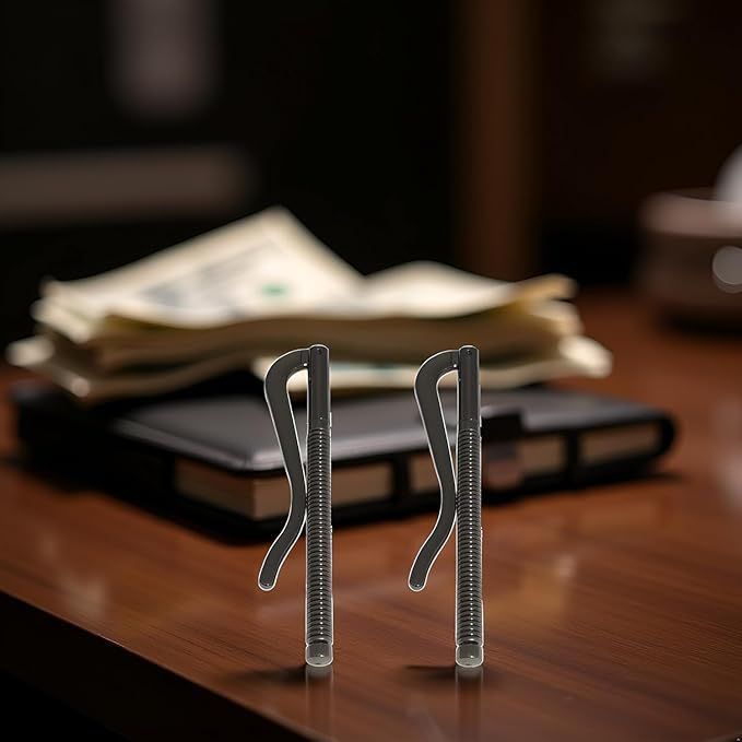 2Pcs Black Spring Money Clips Metal Bifold Money Clip Bar Wallet Replace Parts Spring Clamp Cash Holder(70mm)