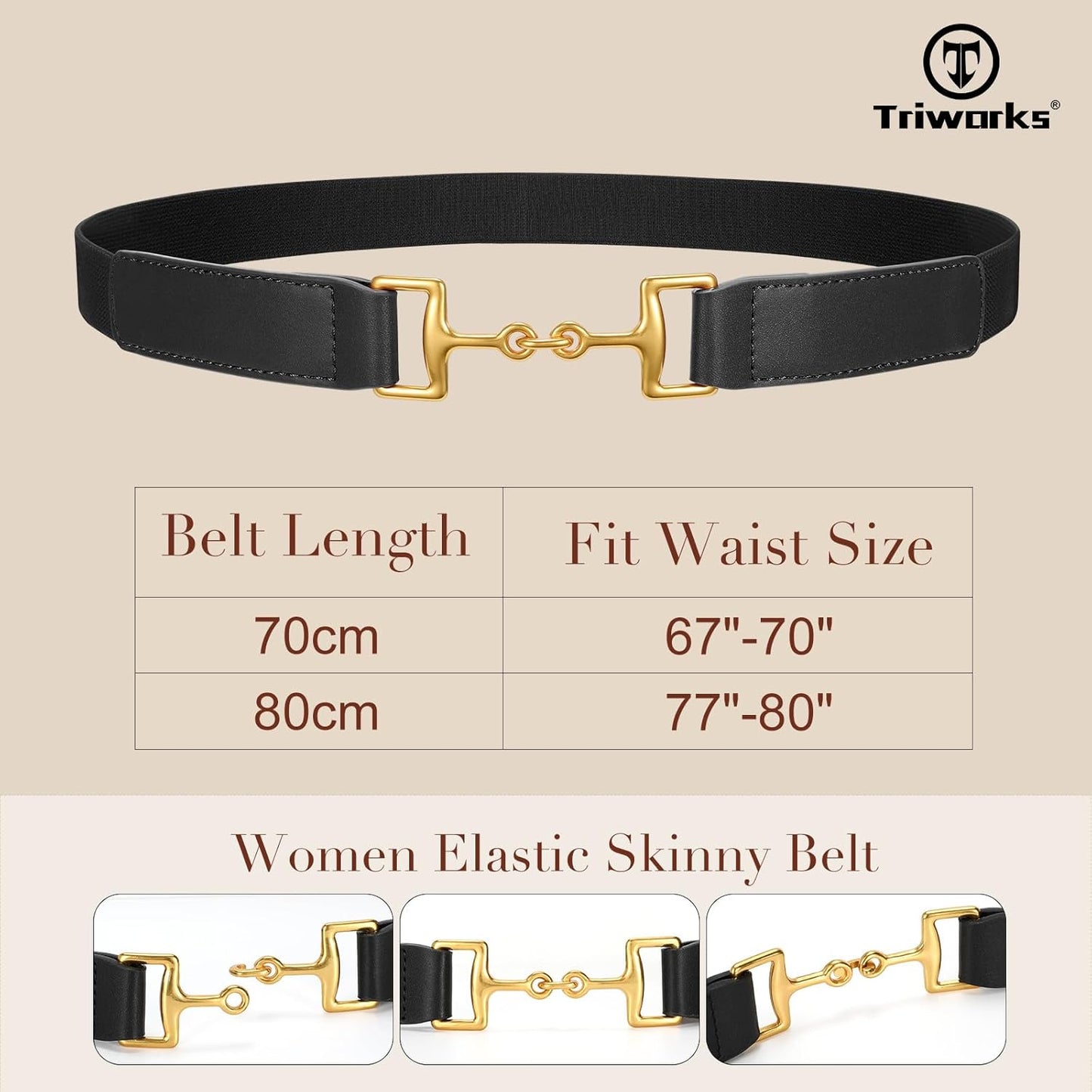 Belts for Women Adjtable Skinny Elastic Belt for Dresses