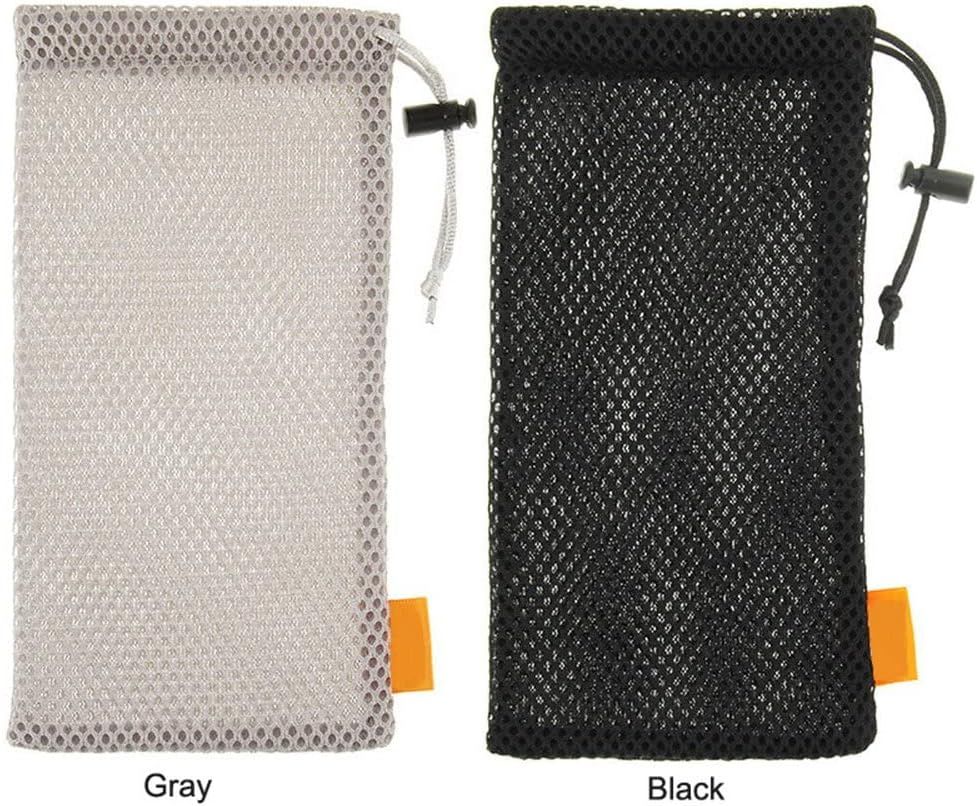 5-Pack Nylon Mesh Drawstring Storage Pouch Bag - 3.5 x 7.3 Inch