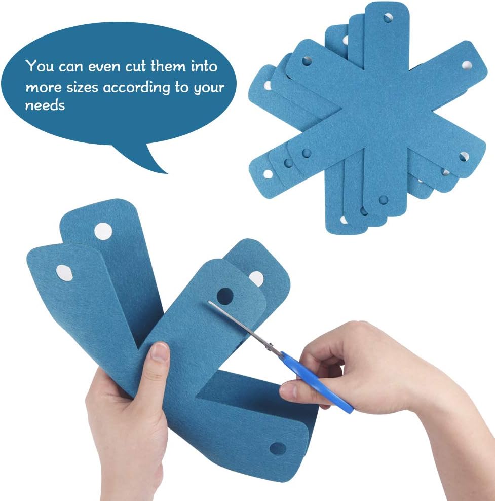 Pot Pan Protectors, Set of 12 and 4 Different Sizes, Larger & Thicker Cyan Pan Protector Pads, Pan Pot Separator Pads for Stacking and Protecting Your Cookware