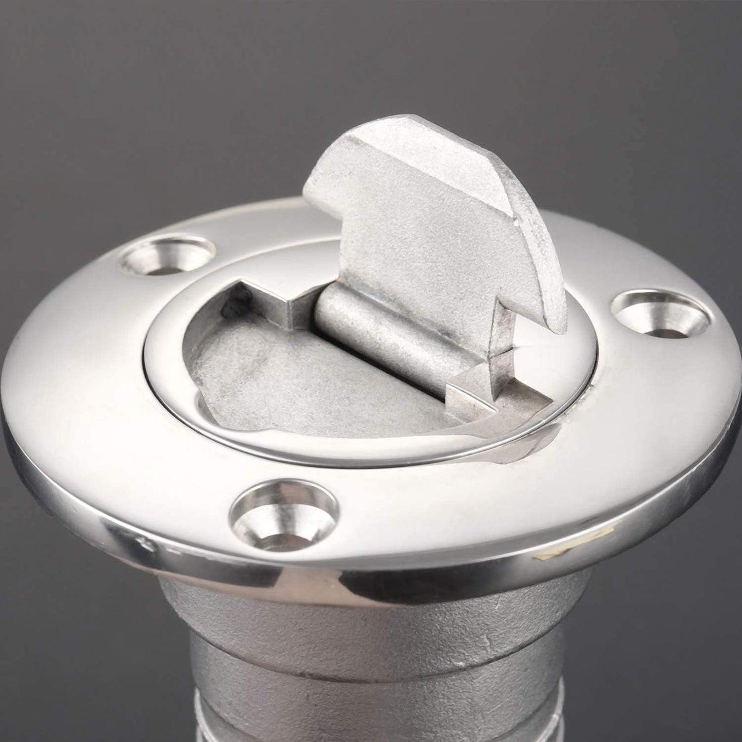 2"(50mm) Boat Gas/Fuel/Water/Waste/Diesel Deck Fill/Filler with Keyless Cap 2" Marine Mirror- Polished 316 Stainless Steel Hardware for Yacht Caravan Fuel