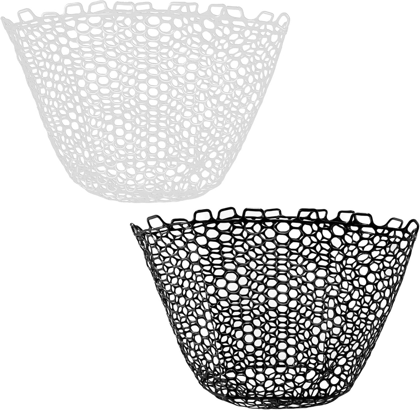 Fishing Nets Silicone Replacement Netting, Clear Black Fly Ice Net Landing Kayak Without Handle for Freshwater Saltwater Foldable Soft Flexible Trout Mesh 4025