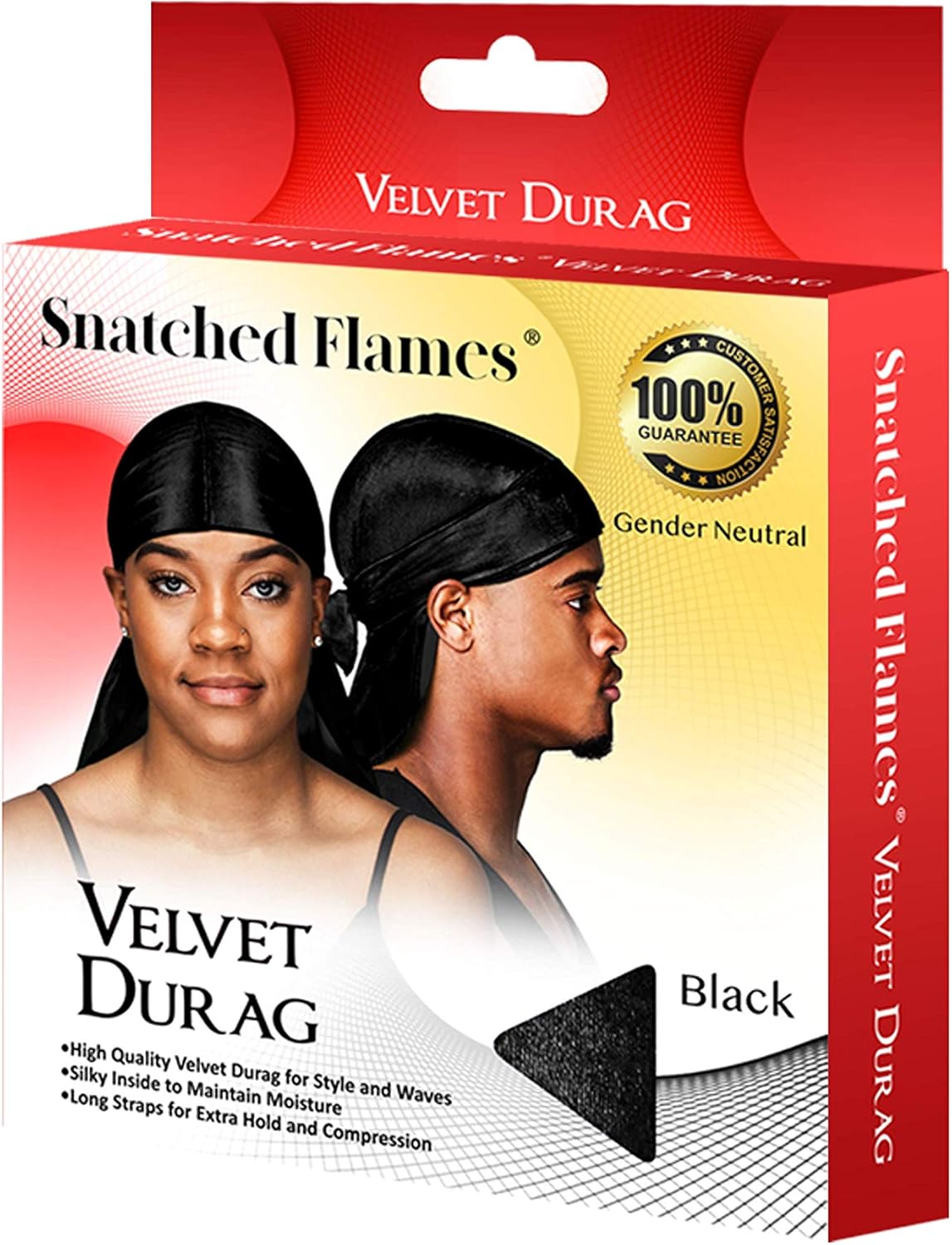 Velvet Du-Rag-Premium Quality-Wave Cap Long Straps