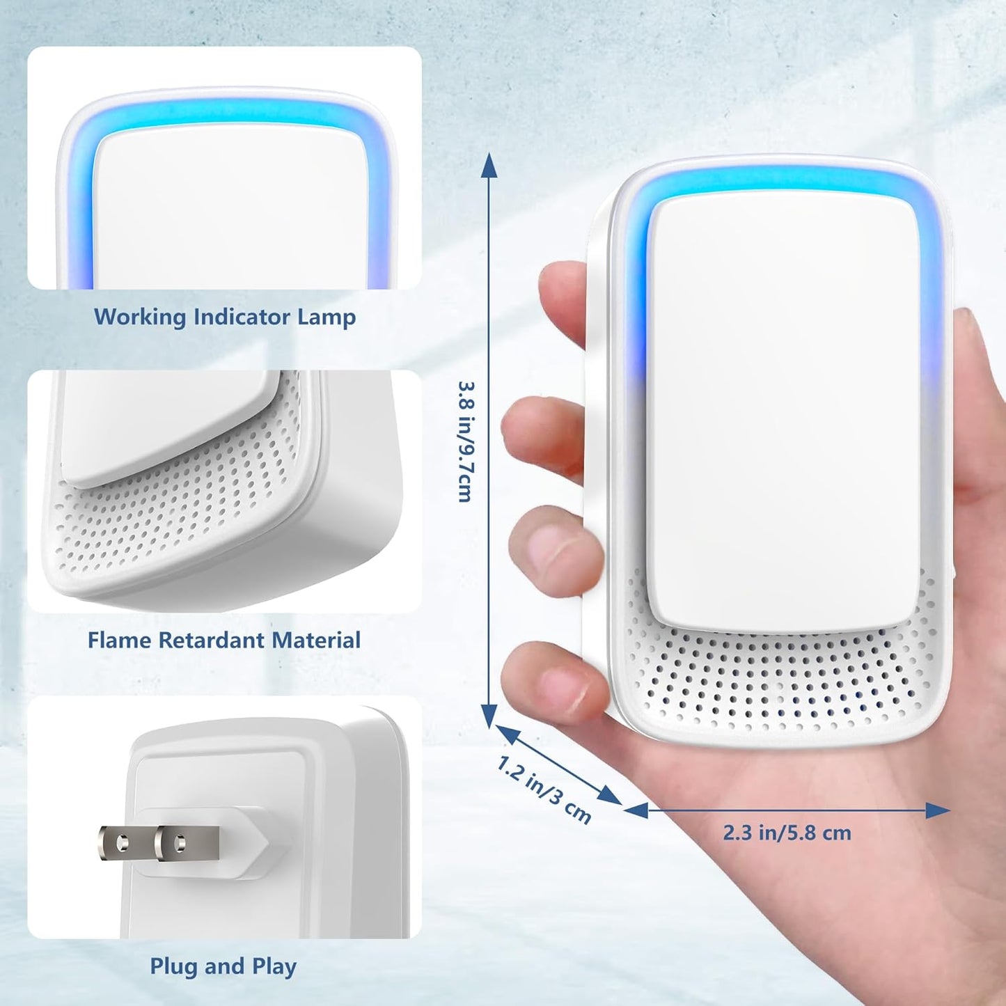 2 Pack Plug-In Negative Ion Ionizer for Home, Office, Kitchen, Bedroom, Bathroom - Filterless, Quiet Operation, Portable Mini Air Cleaner