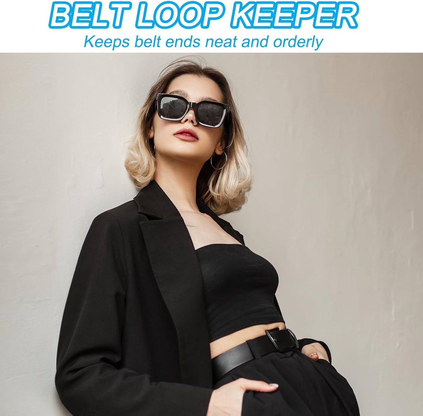 Leather Loop Keeper, Loops Belt Keeper Retainer Straps Replacement Reddish Brown 1.5"/1.6"