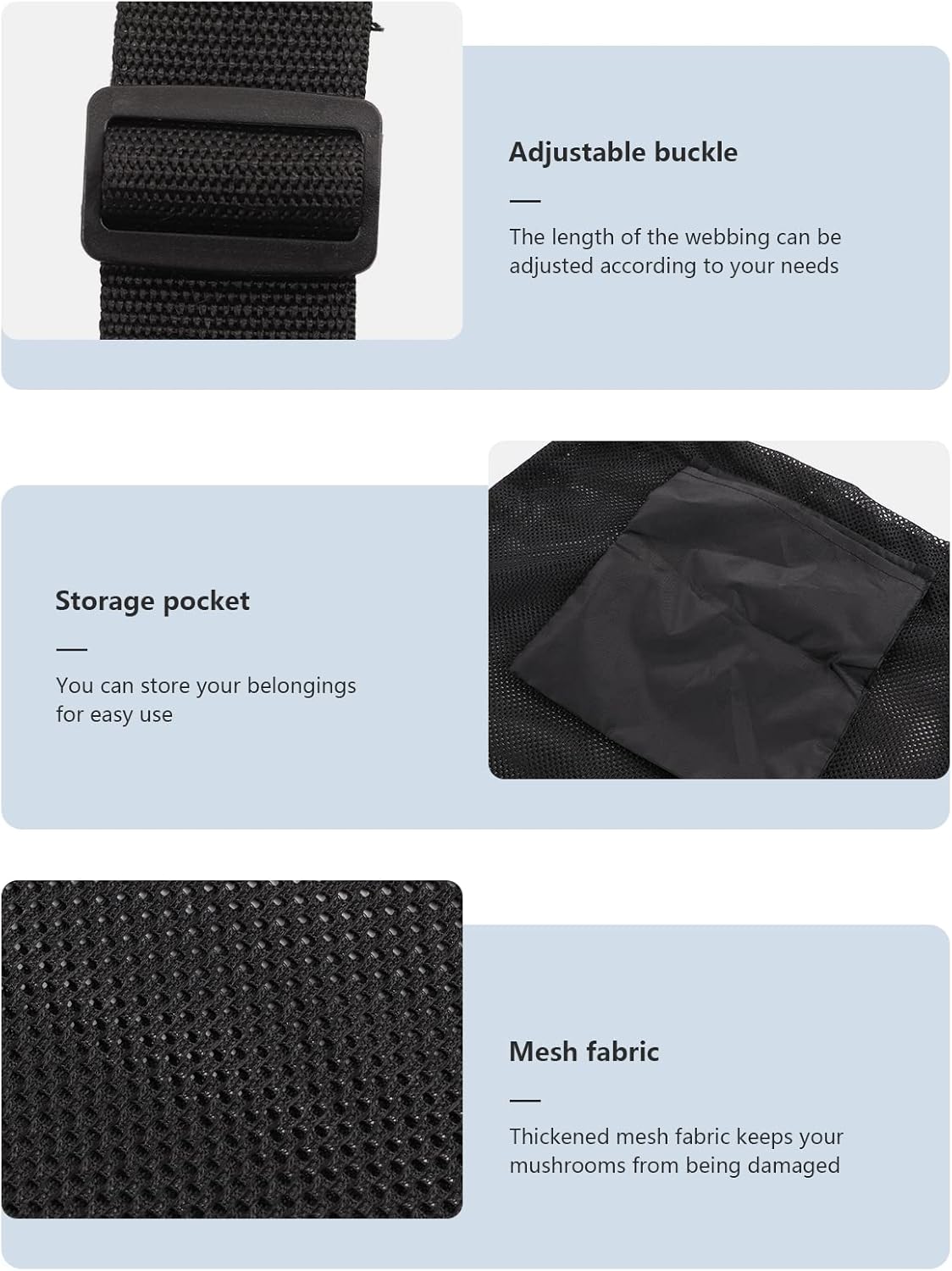 Mushroom Foraging Bags, Collapsible Fruit Gathering Bag Breathable Bags Mesh Pouch for Hiking Outdoor Camping
