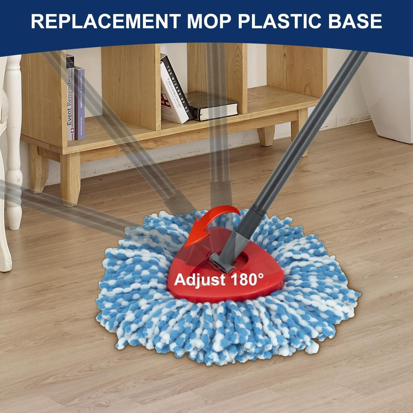 Spin Mop Replacement Head Base Compatible with Oceda EasyWring 1-Tank System Mop Rotating Triangle Mop Head Cover Replacement Rotating Mop Base Plastic Base or Spin Mop Accessories