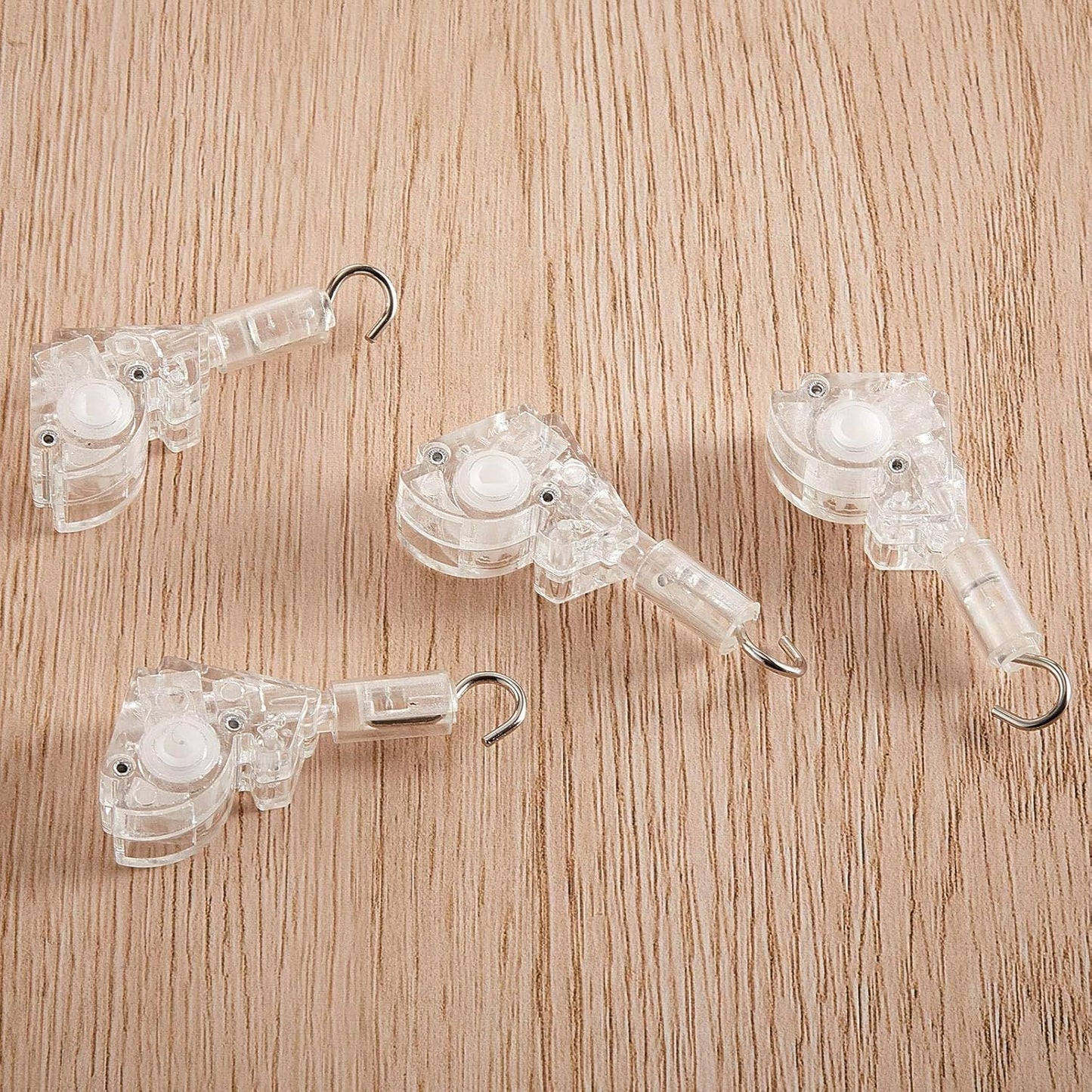 4 Pieces Blind Wand Tilter Control Wand or 1 Inch Mini Blind Head Rail Mechanism Replacement with D Shaped Gear Tilter Mechanism Hook Connection