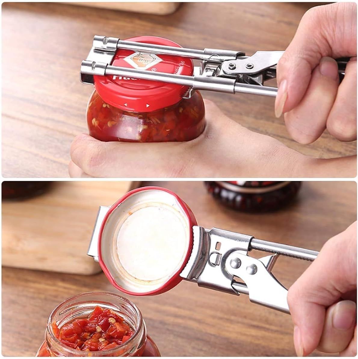 ® Master Jar & Bottle Opener, Adjustable Multiunctional Stainless Steel Can Opener Jar Lid Gripper, Manual,Kitchen Accessories
