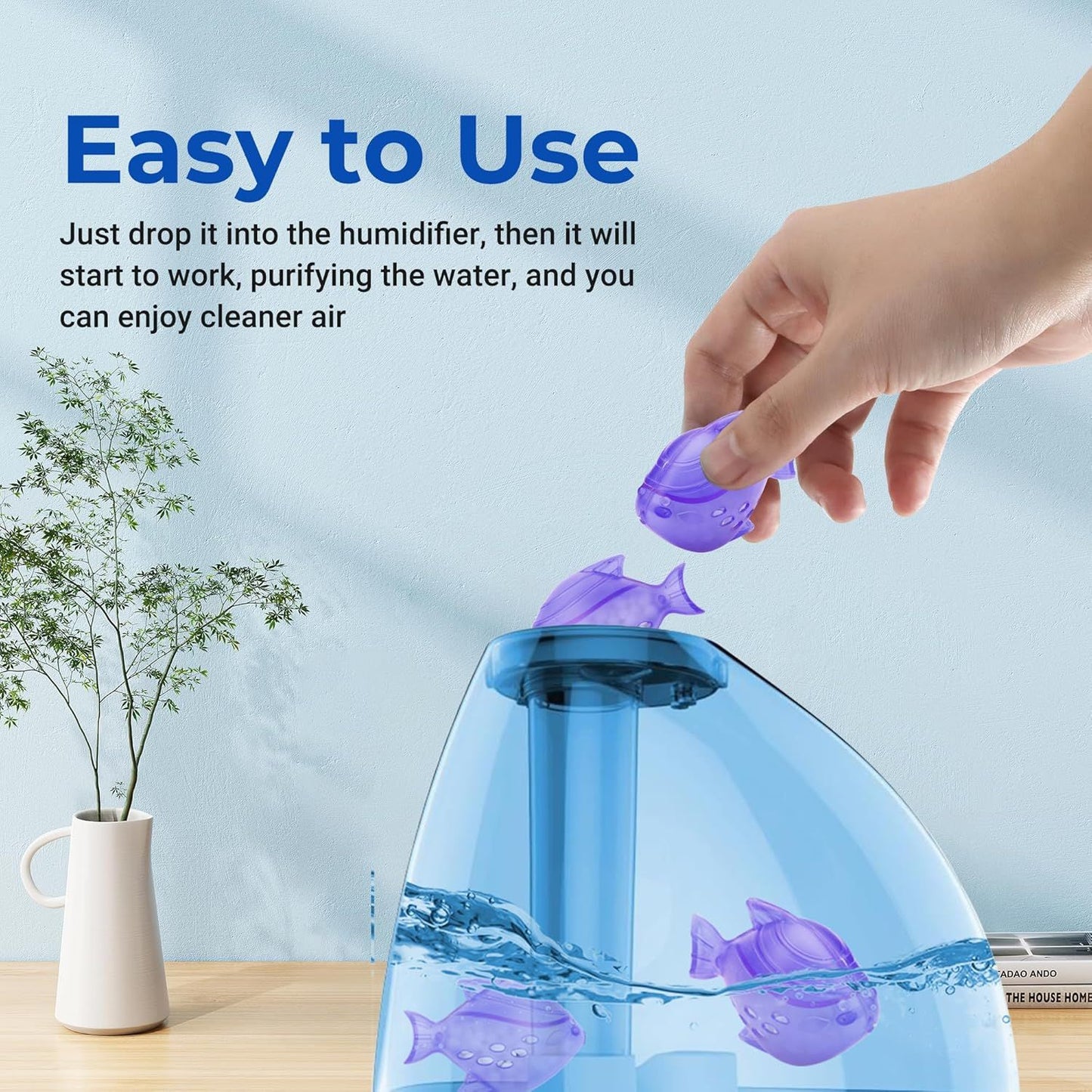 Humidiier Cleaning ish, 12 Pack Humidiier Cleaner or Humidiiers and ish Tanks, Puriies Water, Prevents Hard Water Build-Up, Reduces Scale, Purple
