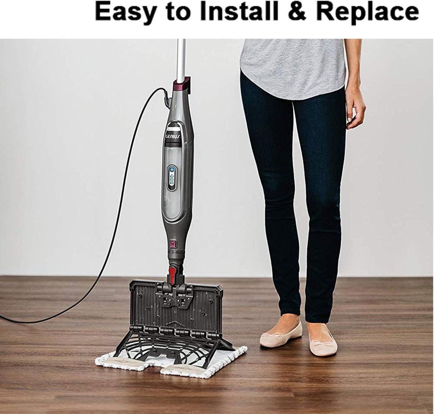 6 Pack Steam Mop Pads Replacement P184WQ or Shark Genius Steam Mop S5003D & Lit-Away Pro Steam Mop S3973 S3973D S3973WM S5001 S5002Q S5003A S5004 S5004W S6001W S6001WM S6002C S6003D S6003W