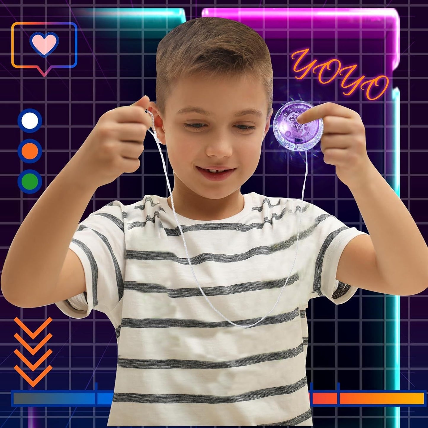 40 Pieces Light up Yo Yo Bulk, LED Responsive Ball Colorul Plastic Light up Party avors or Birthday Bag illers Carnival Prizes