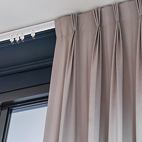 lexible Bendable Ceiling Curtain Track, 9.8t/16.4t(5m), Ceiling Mount or Curtain Rail with Track, Room Divider(5 m,White)