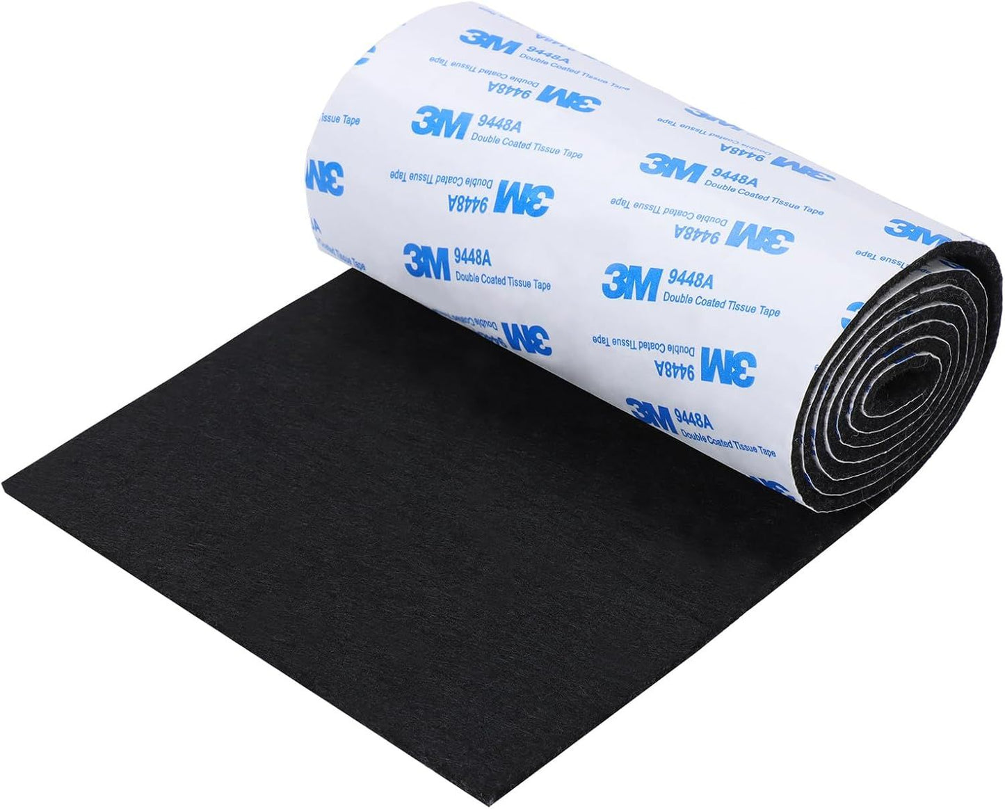 2 Roll elt urniture Pads, Non Slip Sel Adhesive Cuttable elt Tape Black Heavy Duty elt Strip Roll or Protecting Hardwood loors Chair Wall Protector