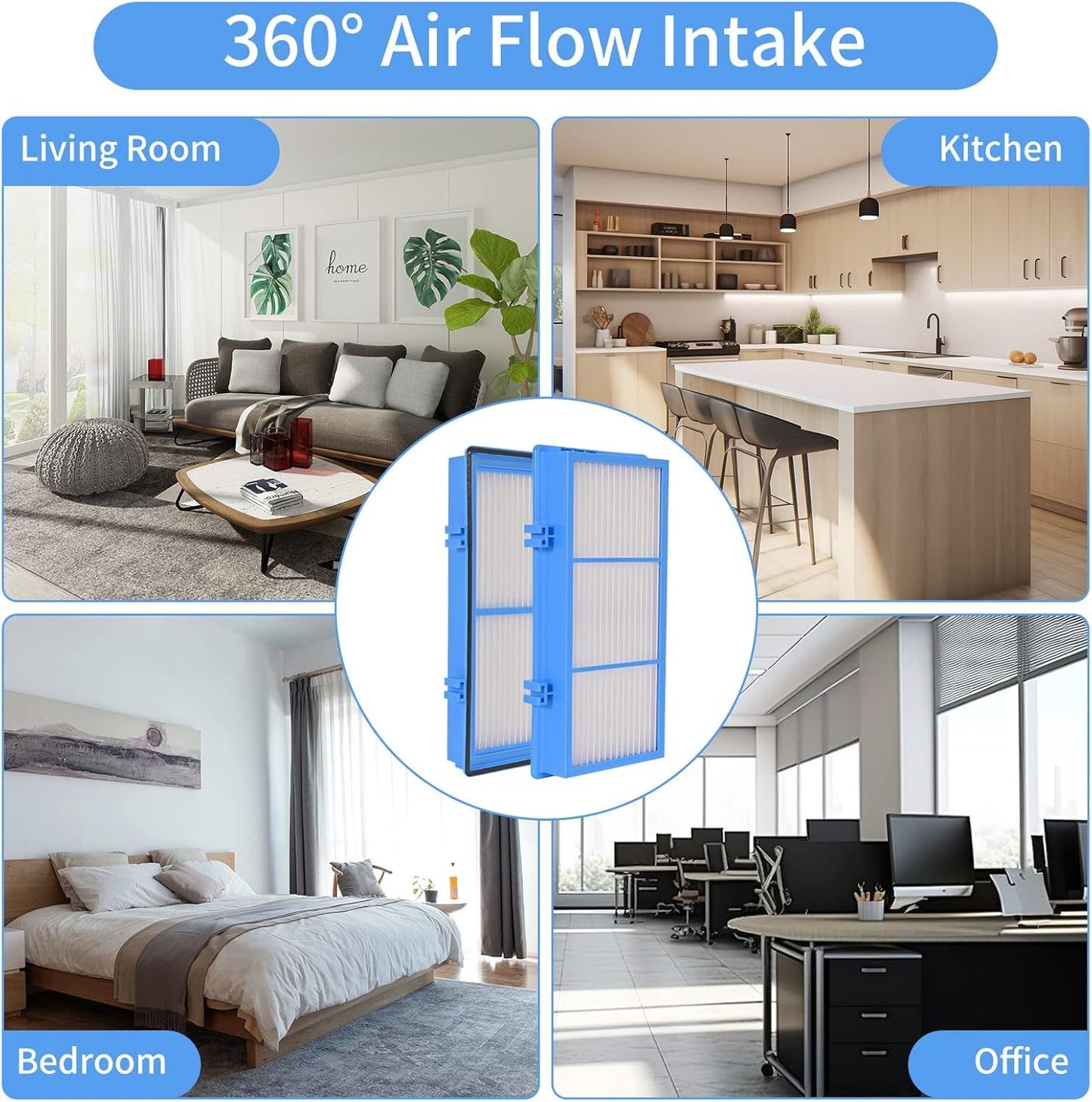 8 Pack Replacement ilters Compatible or Holme-s AER1 Air Puriier Total Air Clean 2 HEPA Air ilters 6 Carbon Booster ilters Replacement ilter or HAP30AT,HAP242 NUC