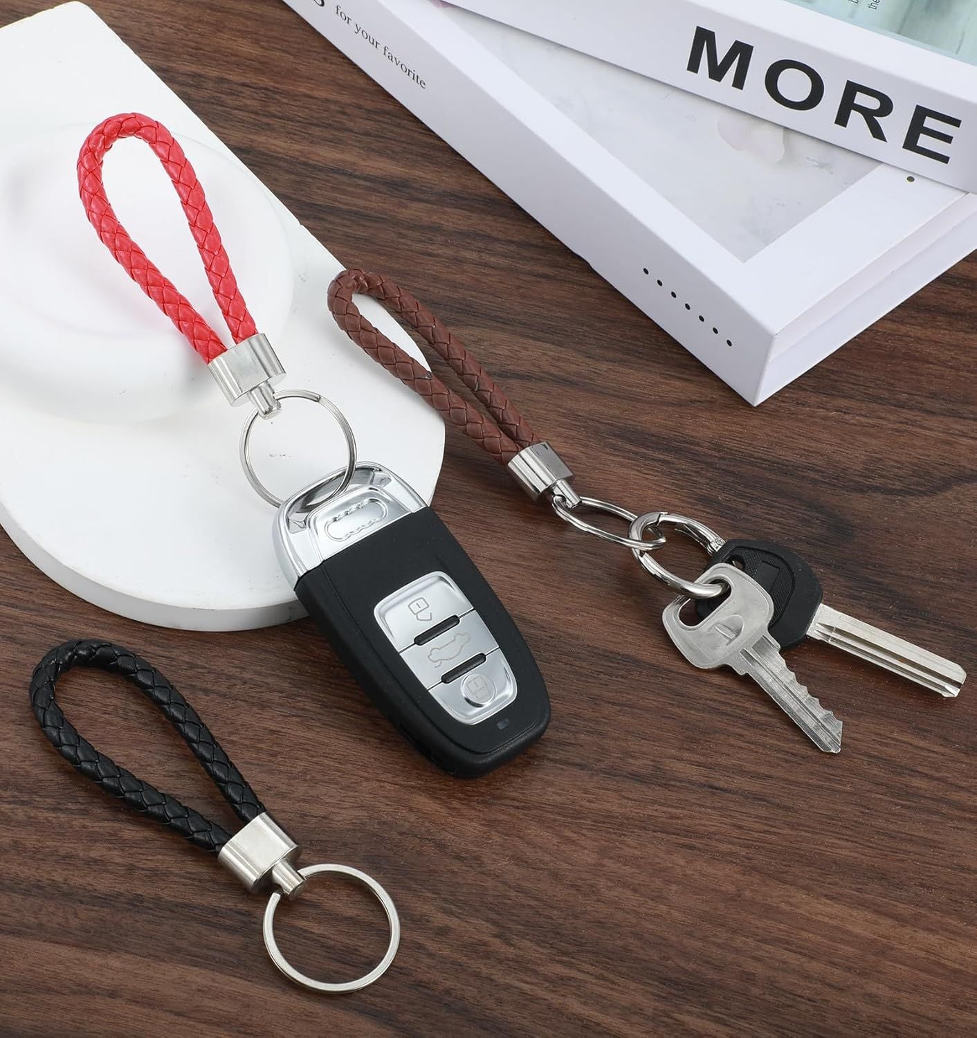 9 Pcs Braided Keychain, Small Key Chain Handwoven for Car Keys, Elegant Accessories for Men and Women, Perfect Birthday and Christmas Gifts