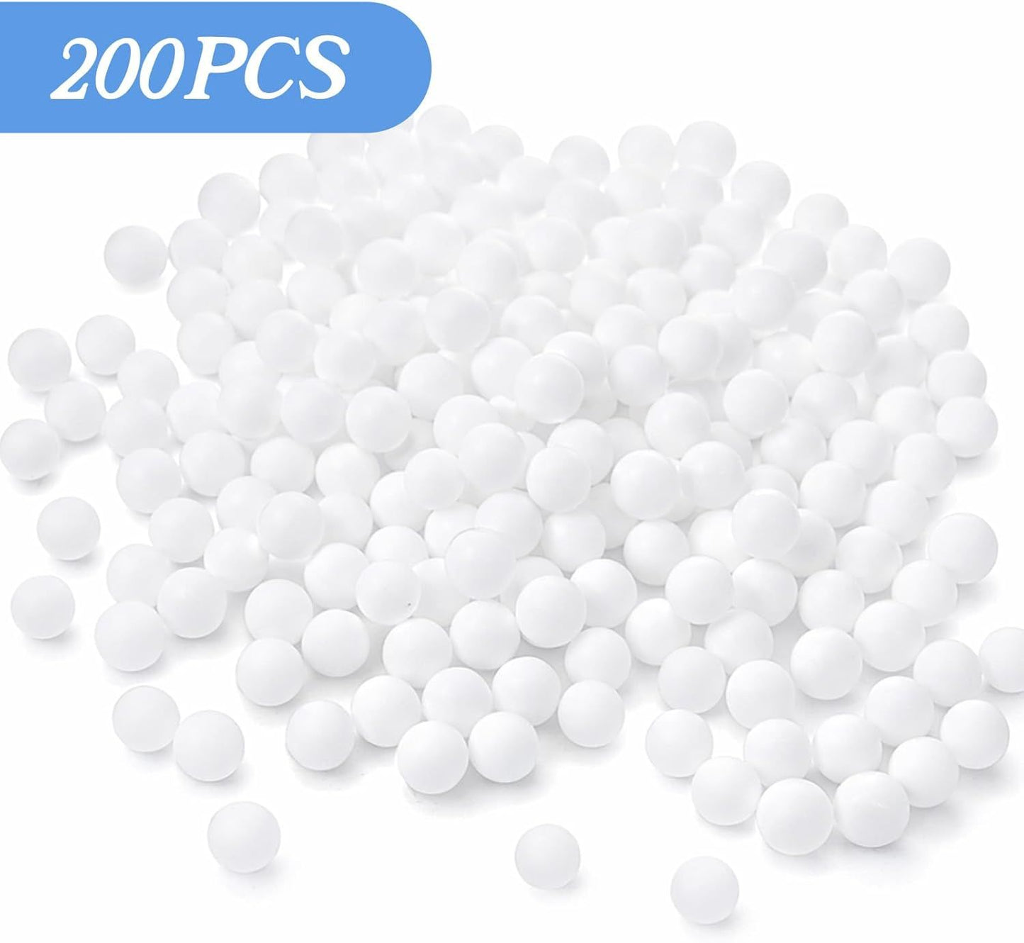 200 Pcs Styrofoam Balls Small, 0.6 Inch Small Styrofoam Balls for DIY Crafts, Christmas Tree & Holiday Decorations, Polystyrene Round White Craft Ball for Slime, Ornaments, Art Projects
