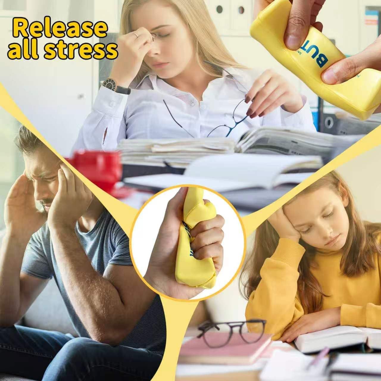 Slow Rebound Cute Butter Squeeze Stress Balls, 2026 New Realistic Soft Butter Stick Fidget Toy,Slow Rising Portable Squishy for Adults Anxiety & Stress Relief, Sensory Gifts for Office, Home(1pcs)