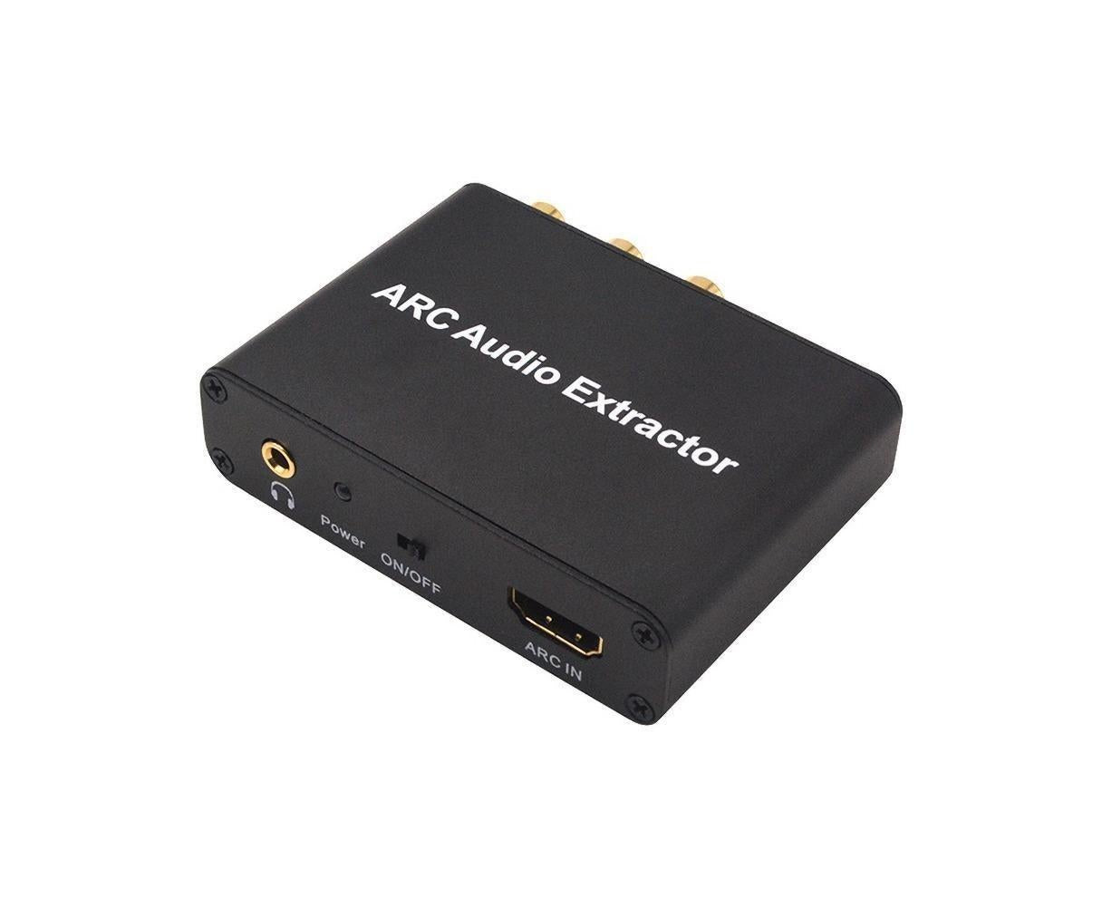 ARC to Audio Adapter Extractor HDMI-compatible Optical Fiber Coaxial 3.5mm Output Converter Black