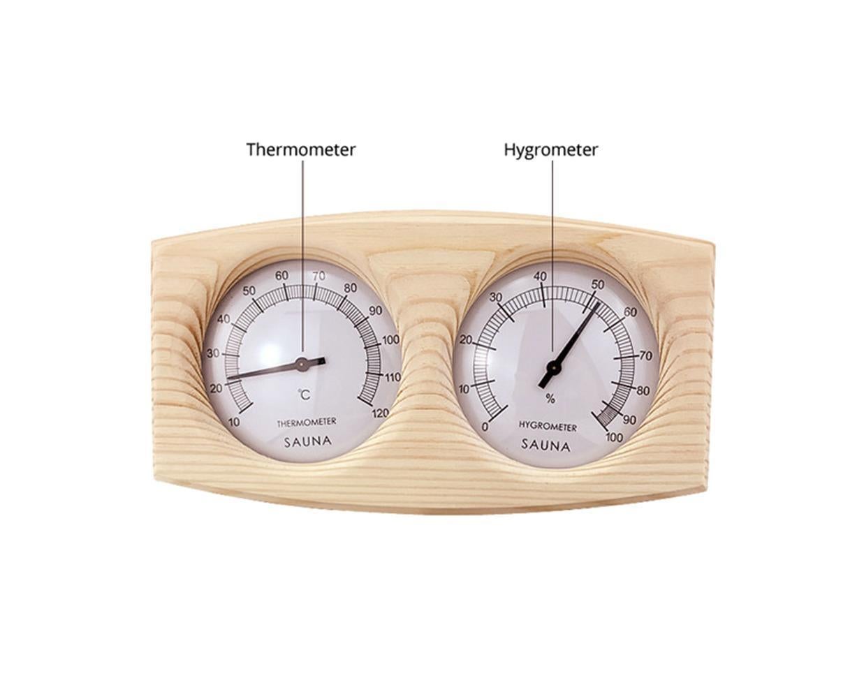 2 in 1 Sauna Room Wooden Thermometer Hygrometer Steam Temperature Humidity Meter