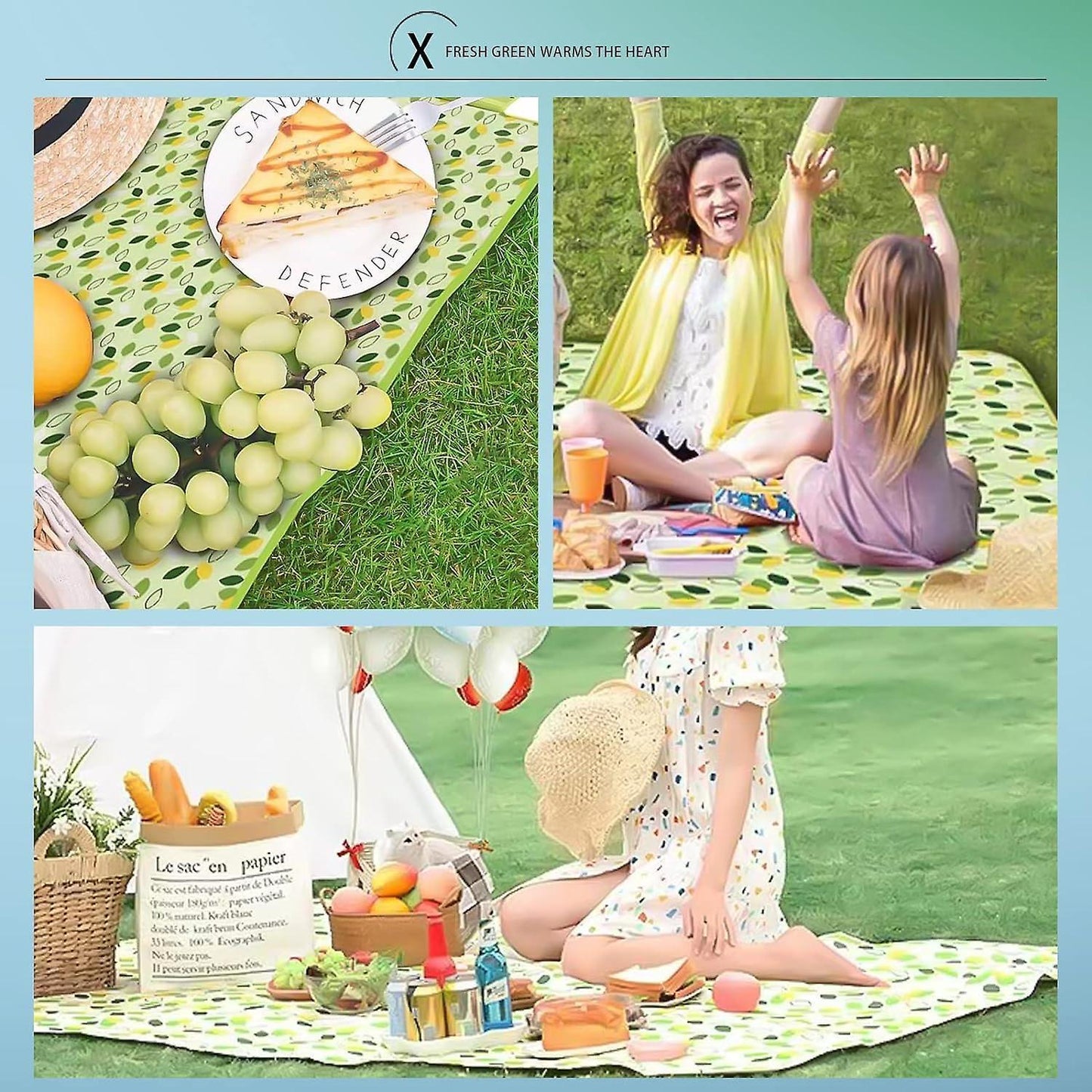 Picnic blanket waterproof picnic beach carpet pattern