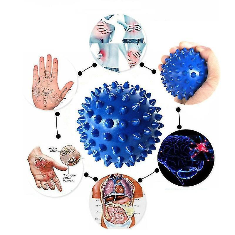 Myofascial Balls Spiky Massage Ball Trigger Point Sport Fitness Hand Foot Pain Relief Plantar Fasciitis Reliever Hedgehog Balls-Red