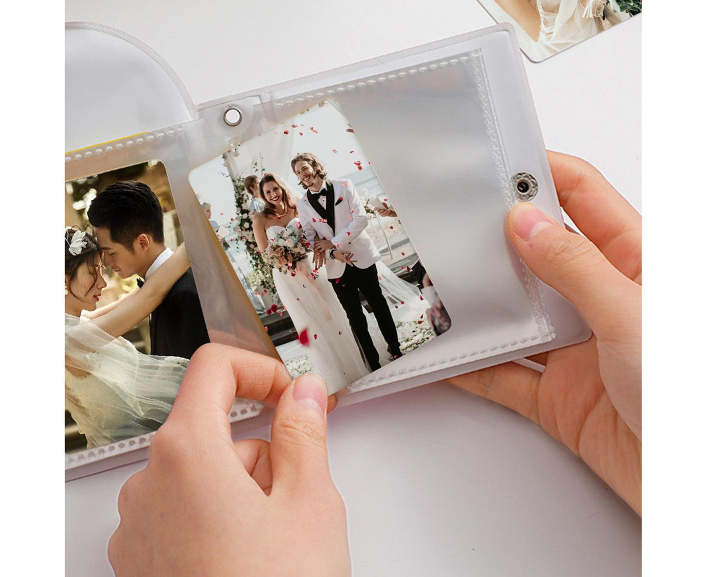 Photo Album Large Capacity Waterproof Insert Type PVC 3 Inch 40 Pages Picture Album Card Storage Binder Friends Gift - Black