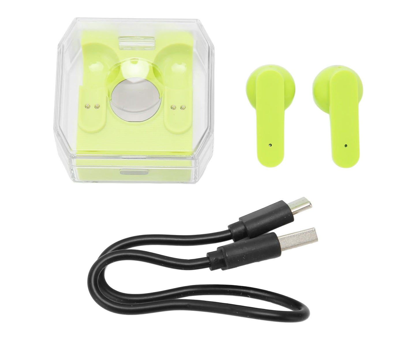 Smart Voice Translator Earbuds Support 144 Languages Online Translation Power Display Translating Headset for Traveling Green
