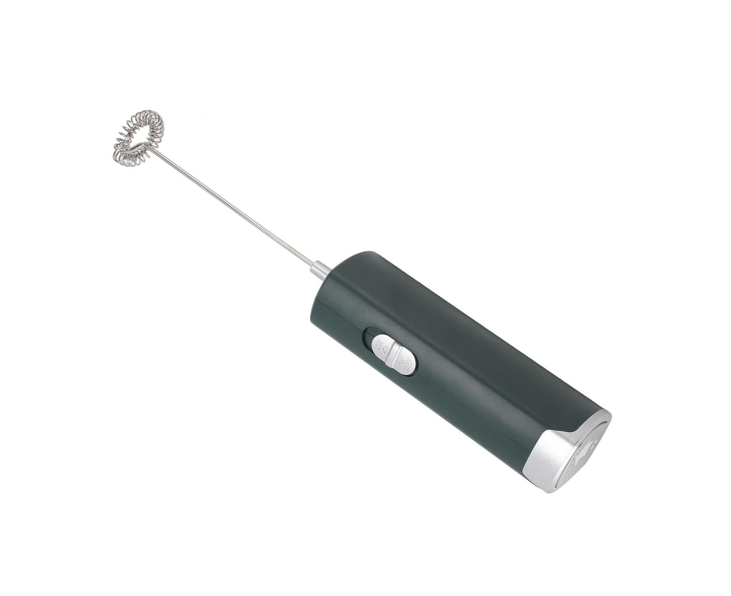 Electric Milk Frother, Multifunctional, Low Noise Mini Hand Wand for Coffee, Lattes, & Hot Chocolate, Dark Green