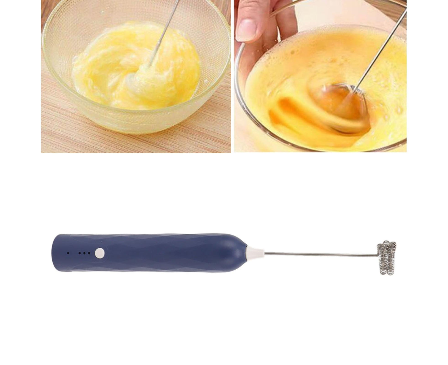 Small Household Egg Beater, Mini Multifunctional Handheld Electric Stirrer, Foam Maker, Whisk, Cordless Milk & Coffee Foamer, Blue
