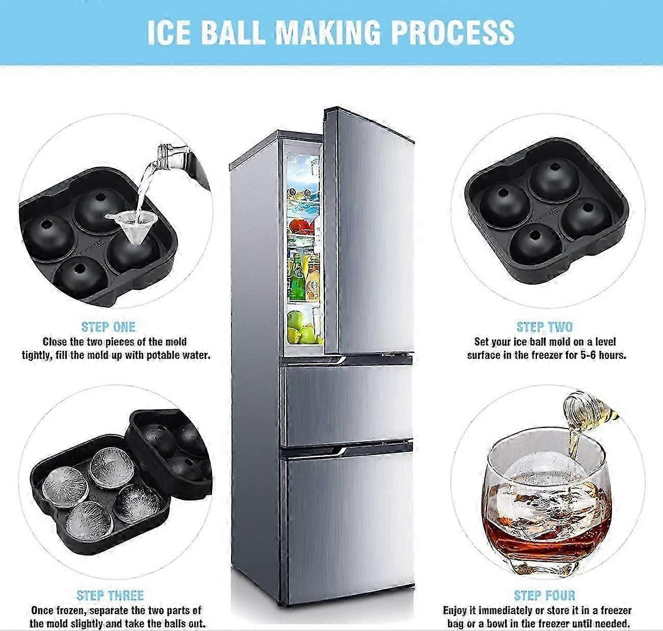 Sphere Ice Mold - Silicone Whiskey Glass Ball Maker