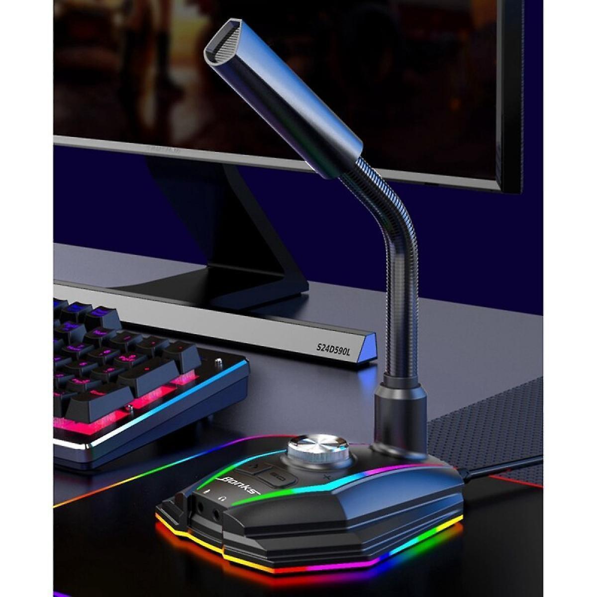 USB Computer Microphone - Wired Condenser Mic for Office, Gaming, Conference