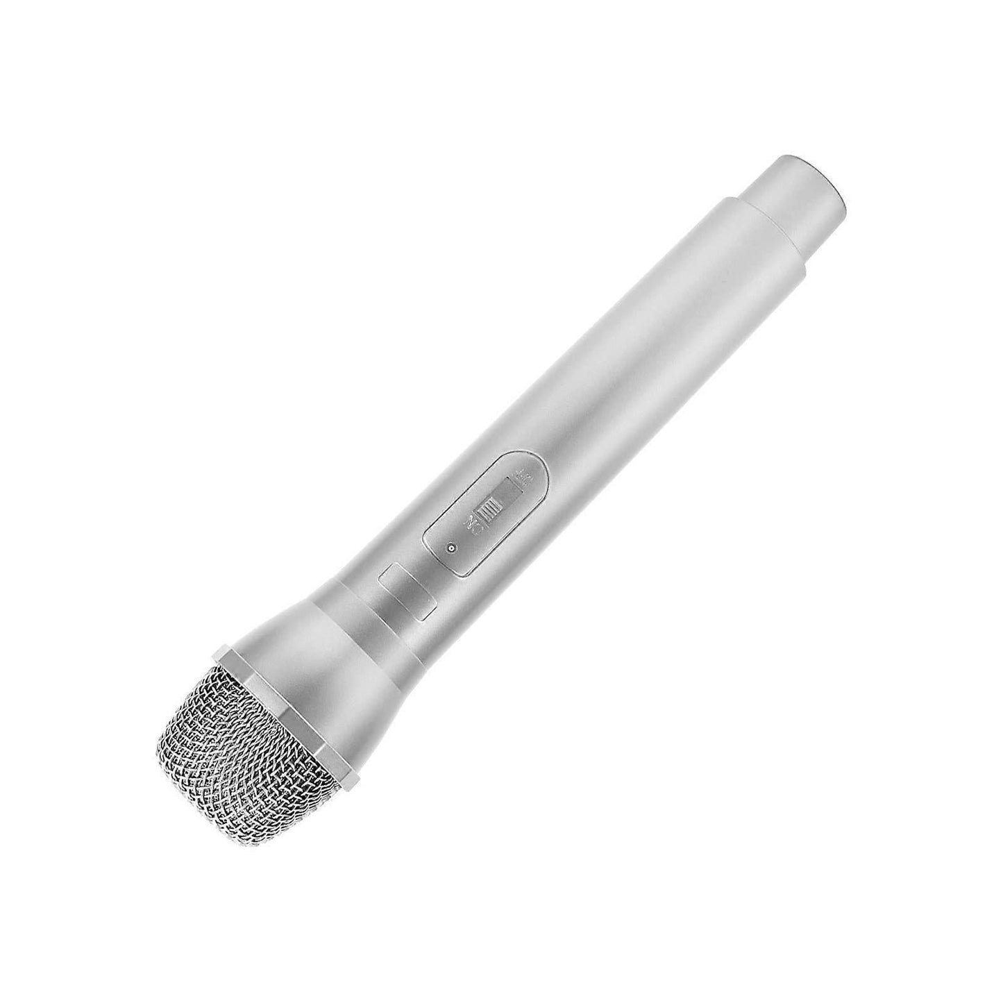 Prop Microphone - Silver Plastic Fake Karaoke Mic for Stage or Party Use