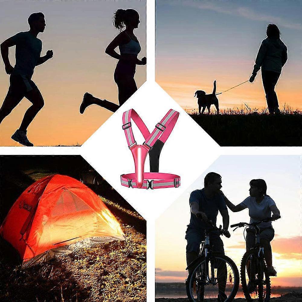 LED Reflective Vest, High Visibility Light Up security Gear for Night Running & Cycling