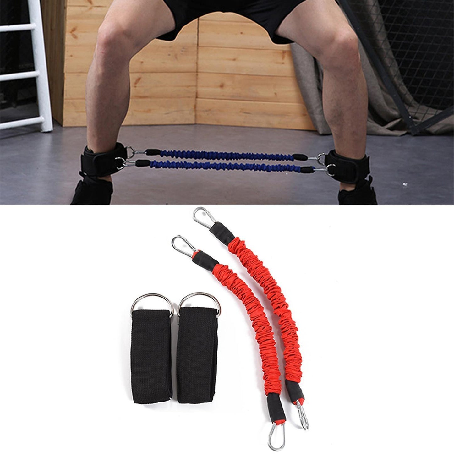 Red Resistance Bands Set for Leg Speed & Yoga Training