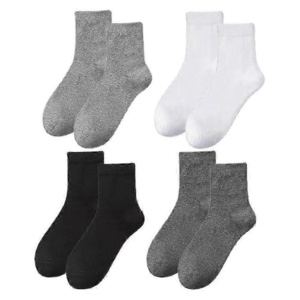 4 Pairs Mens Ankle Dress Socks Casual Sport Socks for Adult Daily Wear
