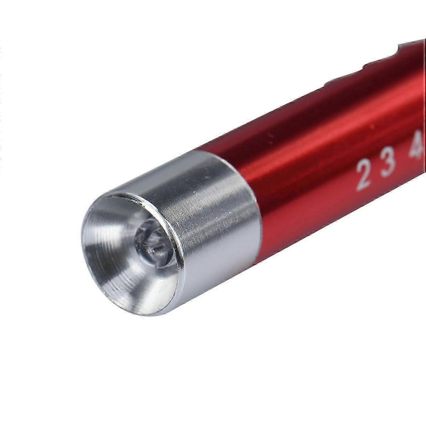 Red Pen Flashlight Battery Powered Portable Emergency LED Torch (1pc)