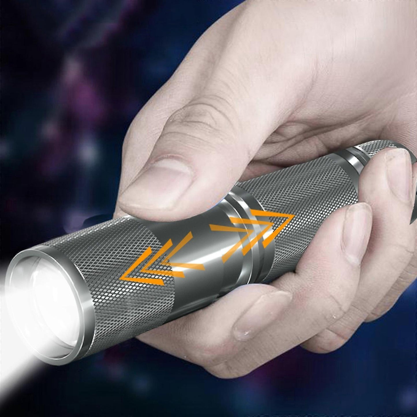 Zoomable Rechargeable Flashlight Aluminium Alloy Bright LED Tactical Torch