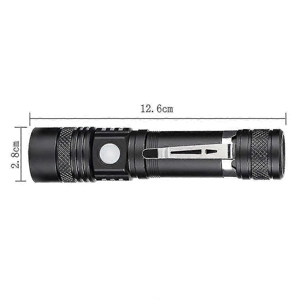 Rechargeable Flashlight Zoomable Torch for Camping and Outdoor Use - Bright LED Flashlight