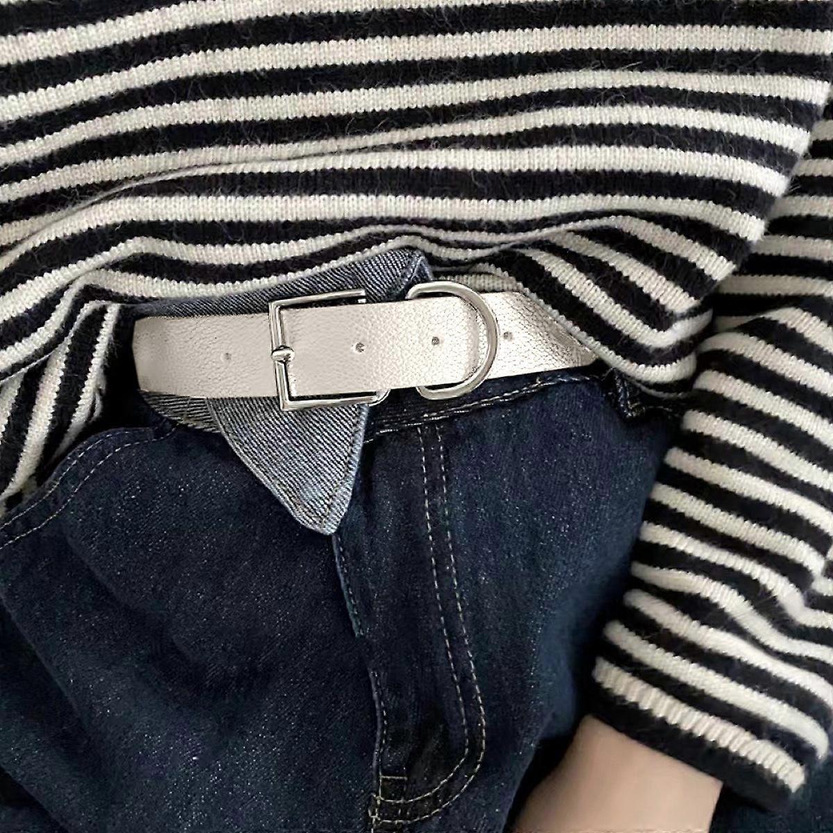 Women's PU Leather Belt for Jeans, Fashion Alloy Buckle