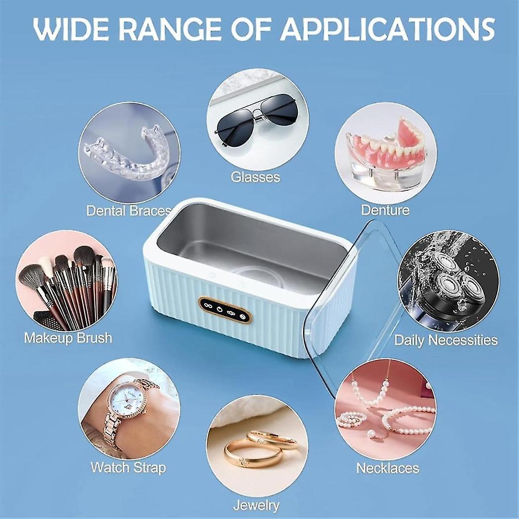 Portable Ultrasonic Jewelry & Glasses Cleaner Machine