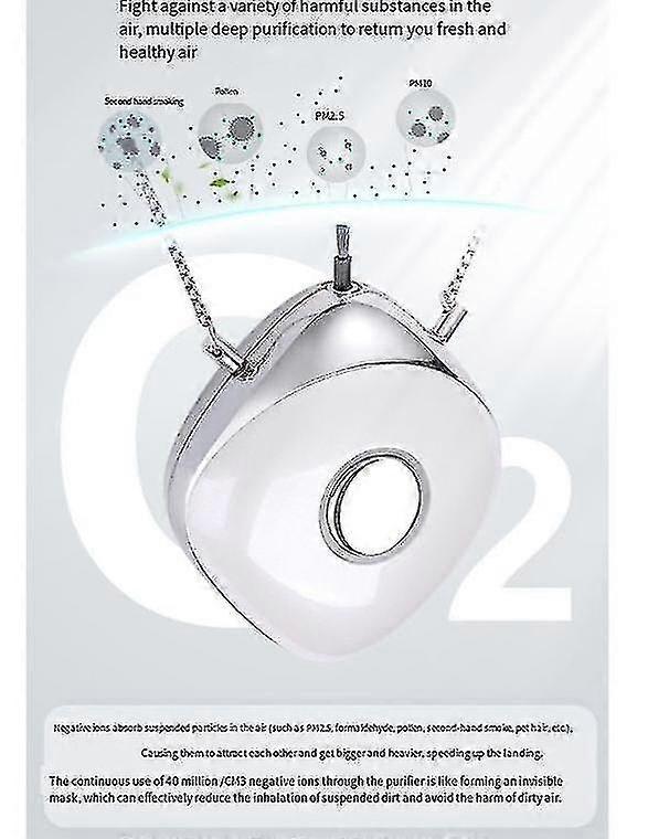 Wearable Air Purifier Necklace, Portable Home & Travel Ionizer