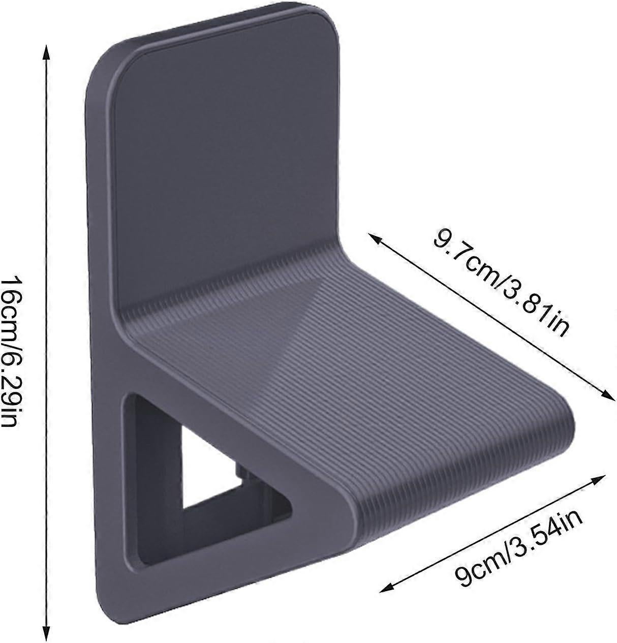 Black Shower Foot Rest, No Drill, for Shaving
