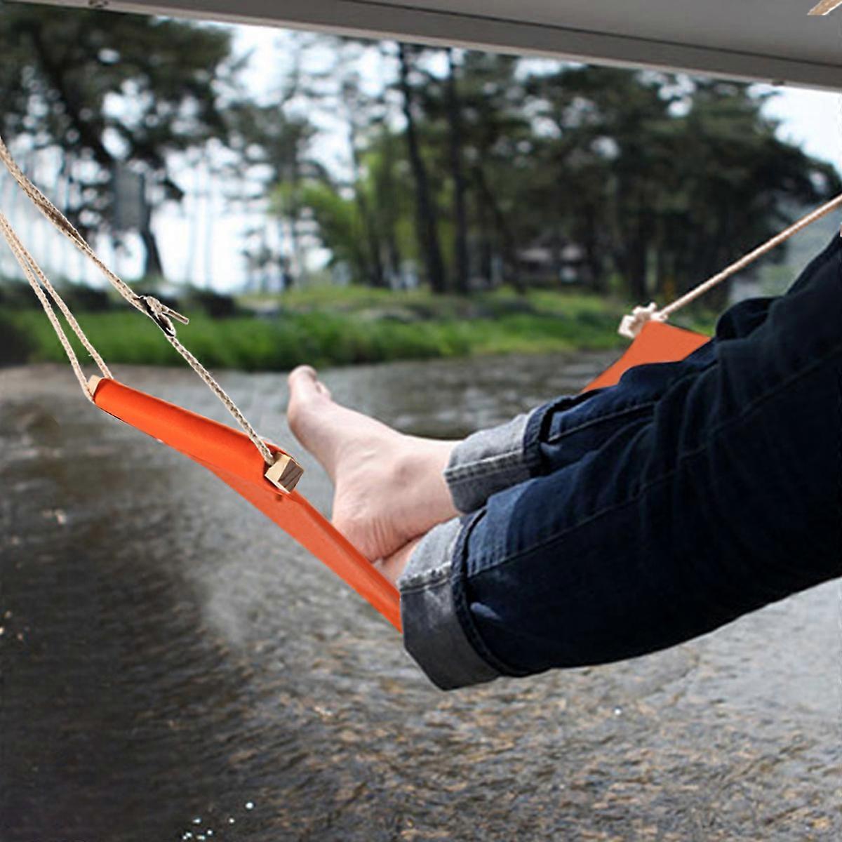 Adjustable Desk Foot Hammock with Strap, Office/Travel Use