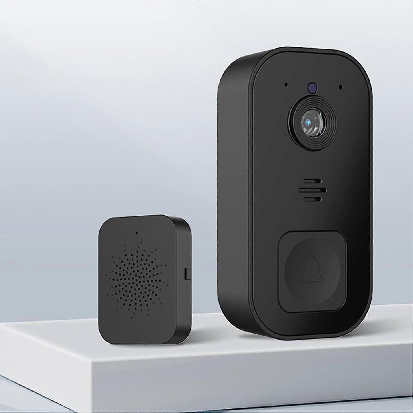 Wireless Video Doorbell Camera, 2.4GHz WiFi, Black