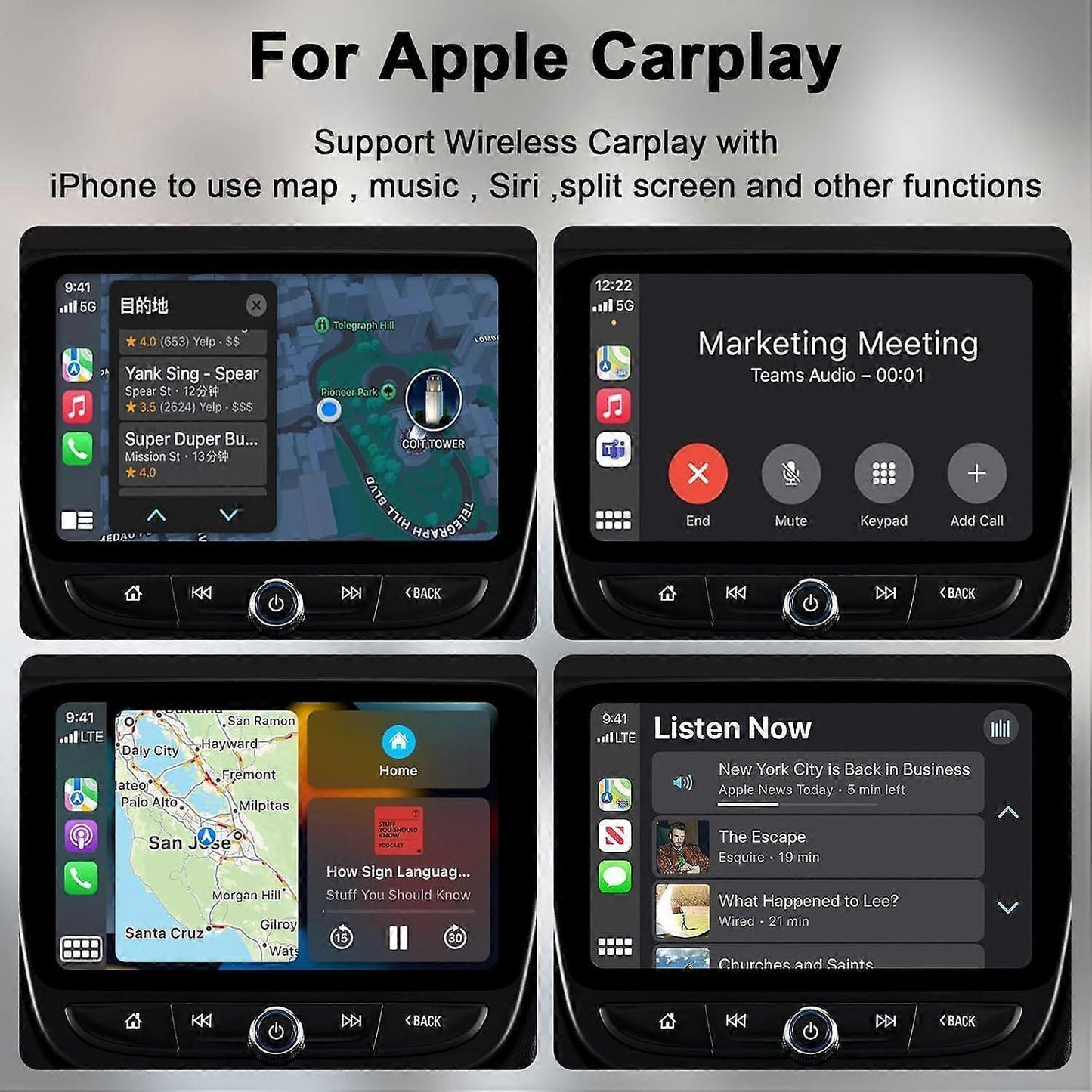 Wireless CarPlay Adapter, Converts Wired to Wireless for iPhone