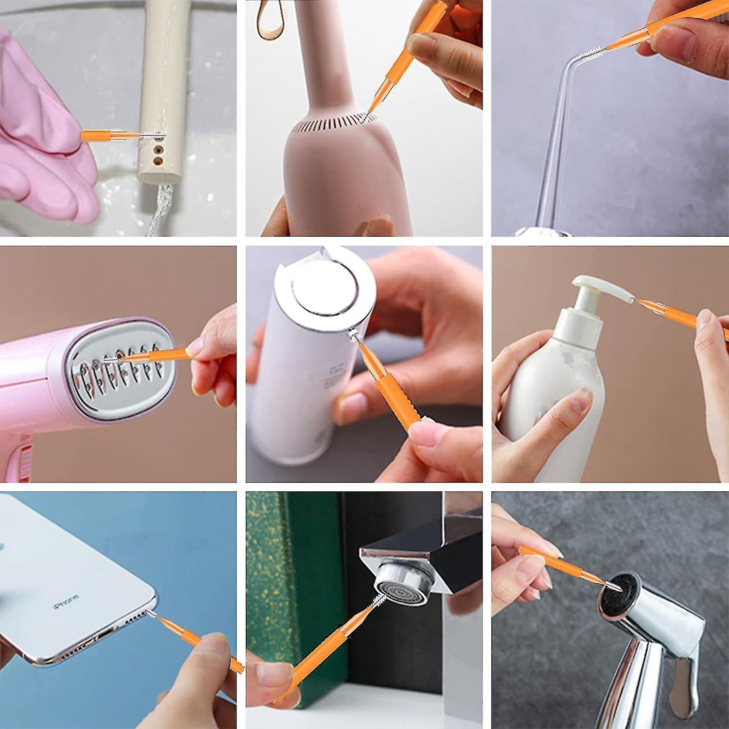 Shower Head Cleaning Brush Kit, Anti-Clog Small Crevice Brushes