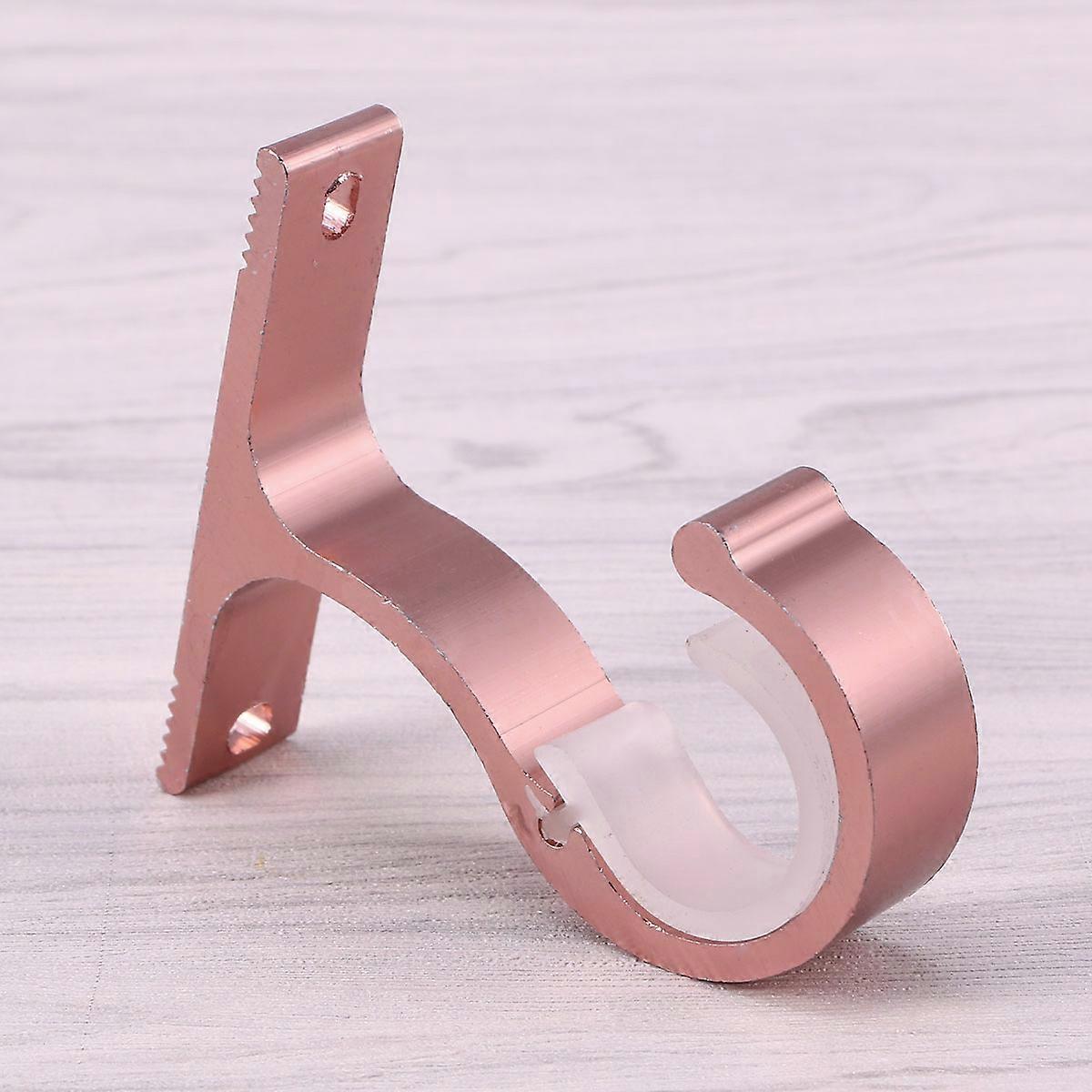 2pcs Ceiling Curtain Rod Brackets, Double Rod Holders & Hooks